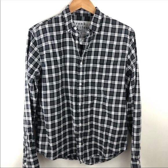 New Frank & Eileen Black Plaid Luke Shirt S - Picture 2 of 8